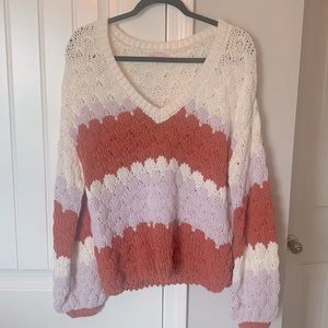 Pink Lily colorblock sweater